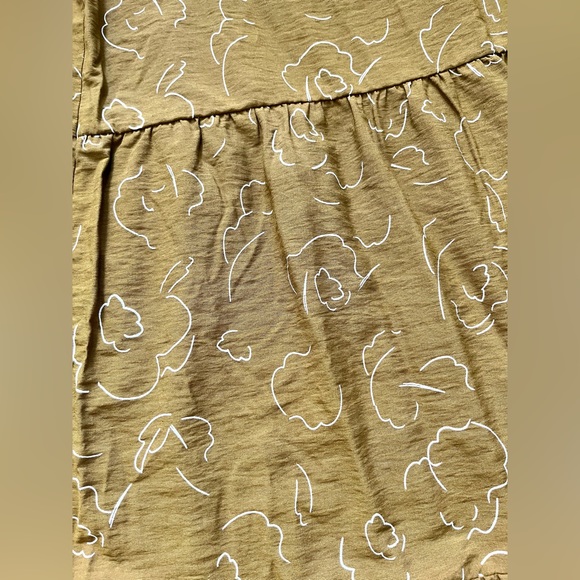 Nine West Tiered Maxi Skirt Mustard - Picture 3 of 6